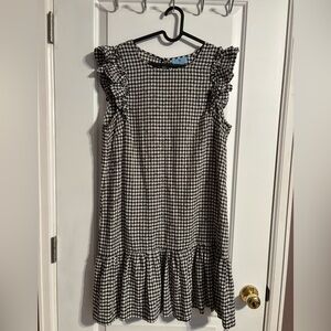 CeCe Black and White Gingham Womens Dress size 12
